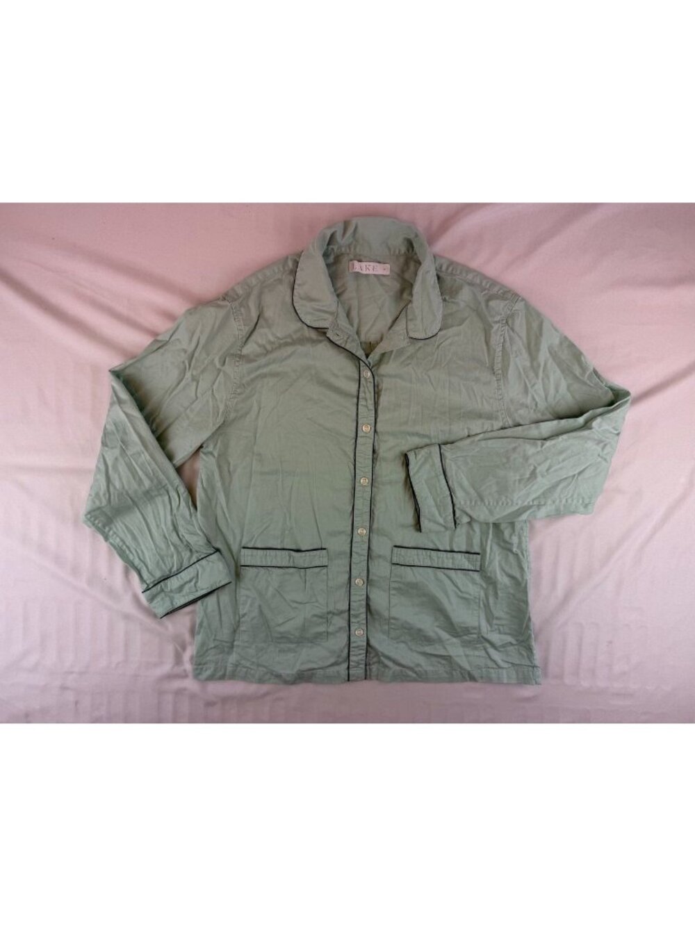 LAKE Pajamas Long Sleeve Pants Set Size Medium in Light Mint Green - Picture 3 of 15